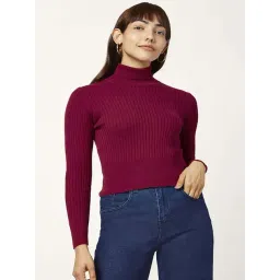 People by Pantaloons Pink Striped Sweater-image-40