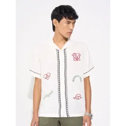 People By Pantaloons Pristine Relaxed Fit Embroidered Shirt-picture-24