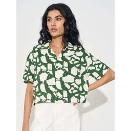 People By Pantaloons White Alyssum Relaxed Fit Printed Shirt-picture-26