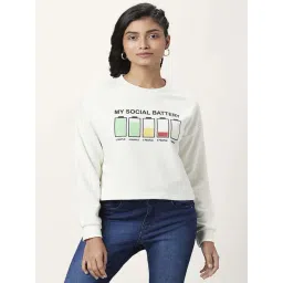 People by Pantaloons White Printed Sweatshirt-picture-26