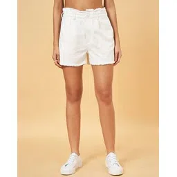 people by pantaloons Women Denim Shorts with Slip Pockets -picture-11