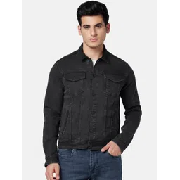 People Men Spread Collar Denim Jacket-picture-27