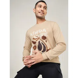 People Men Typography Printed Pure Cotton Pullover Sweatshirt-picture-34