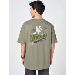 People Men Typography Printed Round Neck Cotton Boxy T-shirt-picture-27