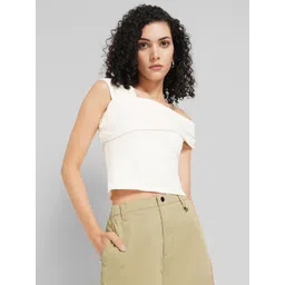 People One Shoulder Cotton Crop Top-picture-31