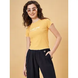 People Round Neck Short Sleeves Typography Printed Slim Fit T-shirt-picture-42