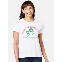 People Short Sleeves Typography Printed Cotton T-shirt-picture-19