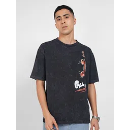 People Typography Printed Drop-Shoulder Sleeves Cotton Boxy T-shirt-picture-26