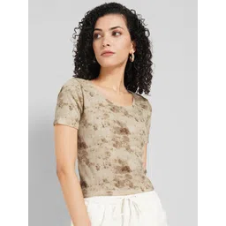 People Women Abstract Cotton Crop Top-image-18