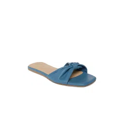 People Women Blue Open Toe Flats-picture-26