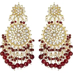 peora Kundan Faux Pearl Traditional Ethnic Jewelry Set Gift for Women image 1