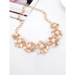 Peora 18K Gold-Plated Peal Leaf Nature Inspired Necklace Earring Fancy-picture-40