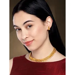 peora 18K Gold Plated Stylish Party Wear Fancy Choker Necklace Jewellery Set-picture-12