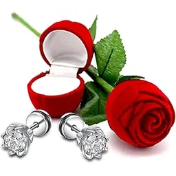 peora American Diamond Studded Stud Earrings Fashion Jewellery Gift for Men-picture-10