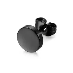 Peora Black Round Shape Stud Earrings-picture-23