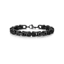 Peora Black Stainless Steel Openable Link Bracelet-picture-40