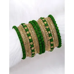 Peora Brass Traditional Bangle -Set of 18-picture-42