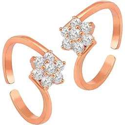 peora Cubic Zirconia Studded Adjustable Toe Ring Stylish Fancy Daily Regular Jewellery for Women and Girls-picture-42