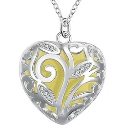 peora Glow-in-The-Dark Fairy Frozen Tear Natural Concept Silver Plated Pendant Valentine's Day Gift for Men & Women-picture-11