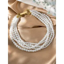 Peora Gold-Plated Beads Studded Elegant Necklace Stylish-picture-30