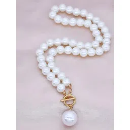 Peora Gold-Plated Beads Studded Pendant Necklace-picture-16