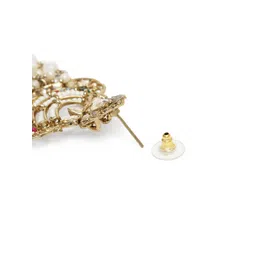 Peora Gold-Plated Crystals Contemporary Drop Earrings image 3