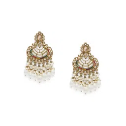 Peora Gold-Plated Crystals Contemporary Drop Earrings image 4