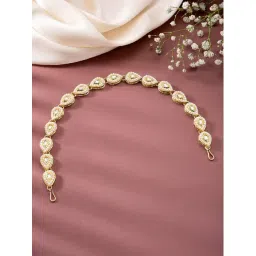 Peora Gold Plated Kundan Traditional Mathapatti Hair Accessories-picture-13