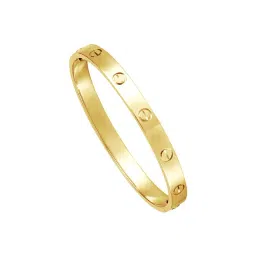 Peora Gold Plated Stylish 316L Stainless Steel Kada Bracelet Jewellery for Men and Women image 3
