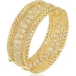 peora Gold Plated Thick Ethnic 2.6 inch Bangle Openable Kada Jewellery for Women (1 Pc.)-picture-10