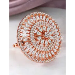 Peora Rose Gold Plated Finger Ring for Women-picture-26