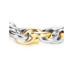 Peora Silver & Gold Stainless Steel Bracelet image 4