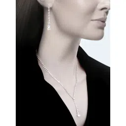 Peora Silver-Plated AD Studded Necklace & Earrings Set Fashion-picture-22