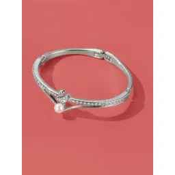 Peora Silver-Plated American Diamond Studded Bracelet-picture-23