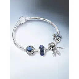 Peora Silver-Plated Cubic Zirconia Studded Bracelet-picture-31