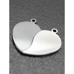 Peora Silver Plated Heart Shape Contemporary Style Couple Pendant for Men & Women-picture-17