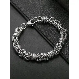 Peora Silver Stainless Steel Bracelet-picture-19