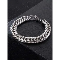Peora Silver Stainless Steel Bracelet-picture-11