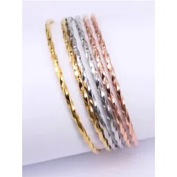 Peora Stylish Rose Gold - Silver-Plated Bangles - Set of 6-picture-39