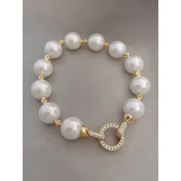 Peora Stylish White Gold Plating Beads Bracelets-picture-28