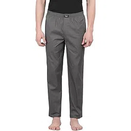 pepe jeans innerwear Men Relaxed Mid Rise Jeans Solid Woven Pyjama - Grey - Medium-picture-16