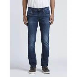 Men Slim Mid Rise Blue Jeans-image-10
