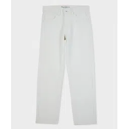 Pepe Jeans 100% Cotton Woven Full Length Straight Fit Solid Jeans - White-picture-13