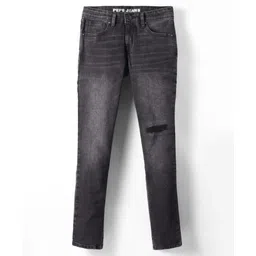 Pepe Jeans Ankle Length Washed Jeans - Black-picture-15
