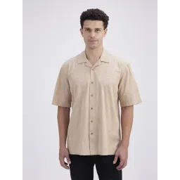 Pepe Jeans Beige Cotton Relaxed Fit Embroidered Shirt-picture-28