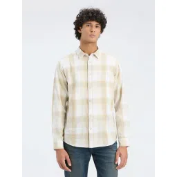 Pepe Jeans Beige Regular Fit Checks Shirts-picture-48