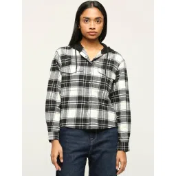 Pepe Jeans Black & White Cotton Chequered Shirt-picture-27