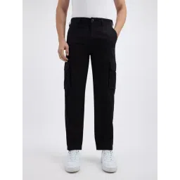 Pepe Jeans Black Cotton Straight Fit Trackpants-picture-12