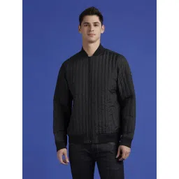 Pepe Jeans Black Regular Fit Quilted Bomber Jackets-picture-30