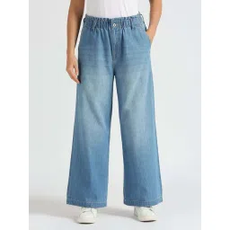 Pepe Jeans Blue Cotton High Rise Flared Jeans-picture-47